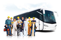 Доставка сотрудников на микроавтобусах и автобусах от 14 до 55 мест.